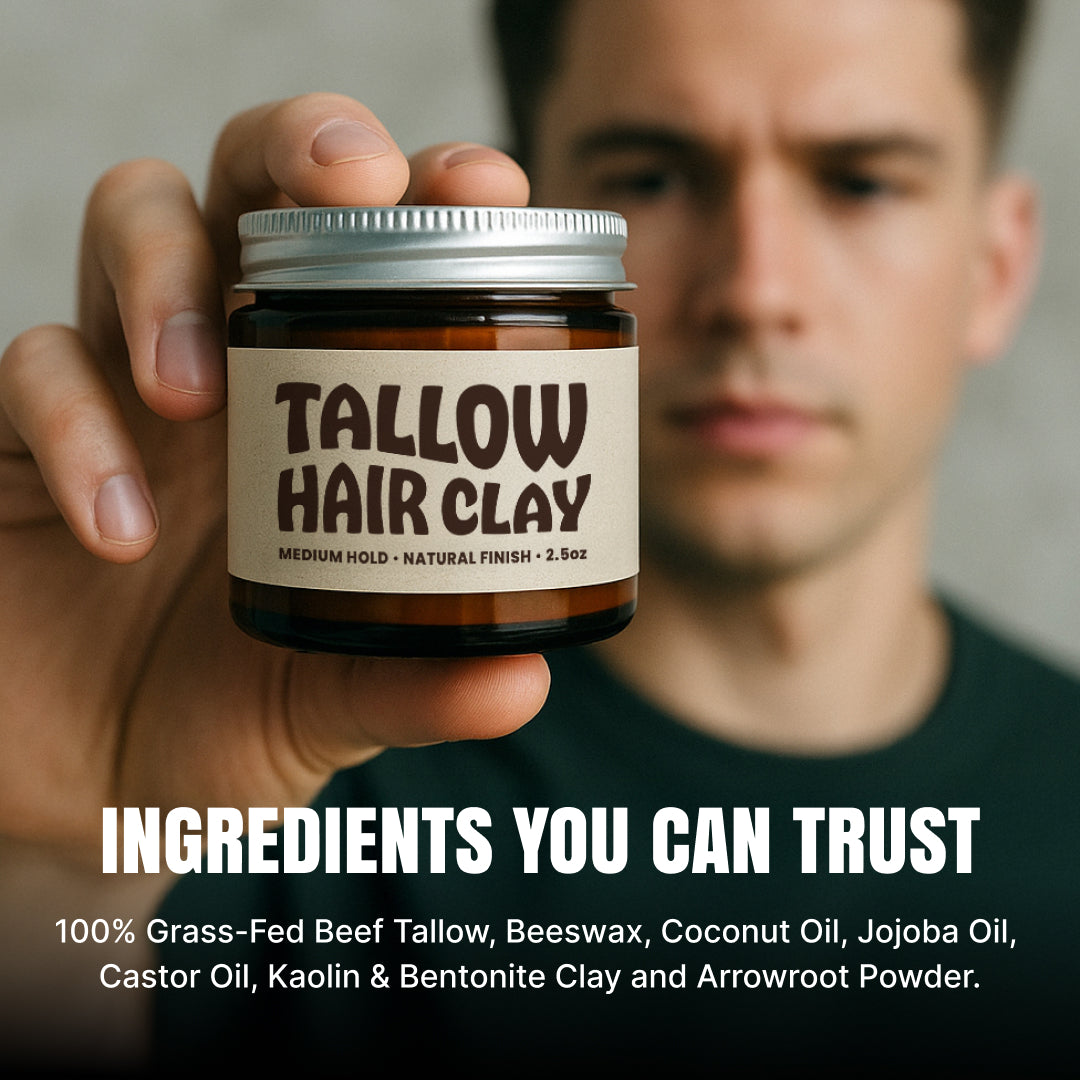 All Natural Tallow Hair Clay