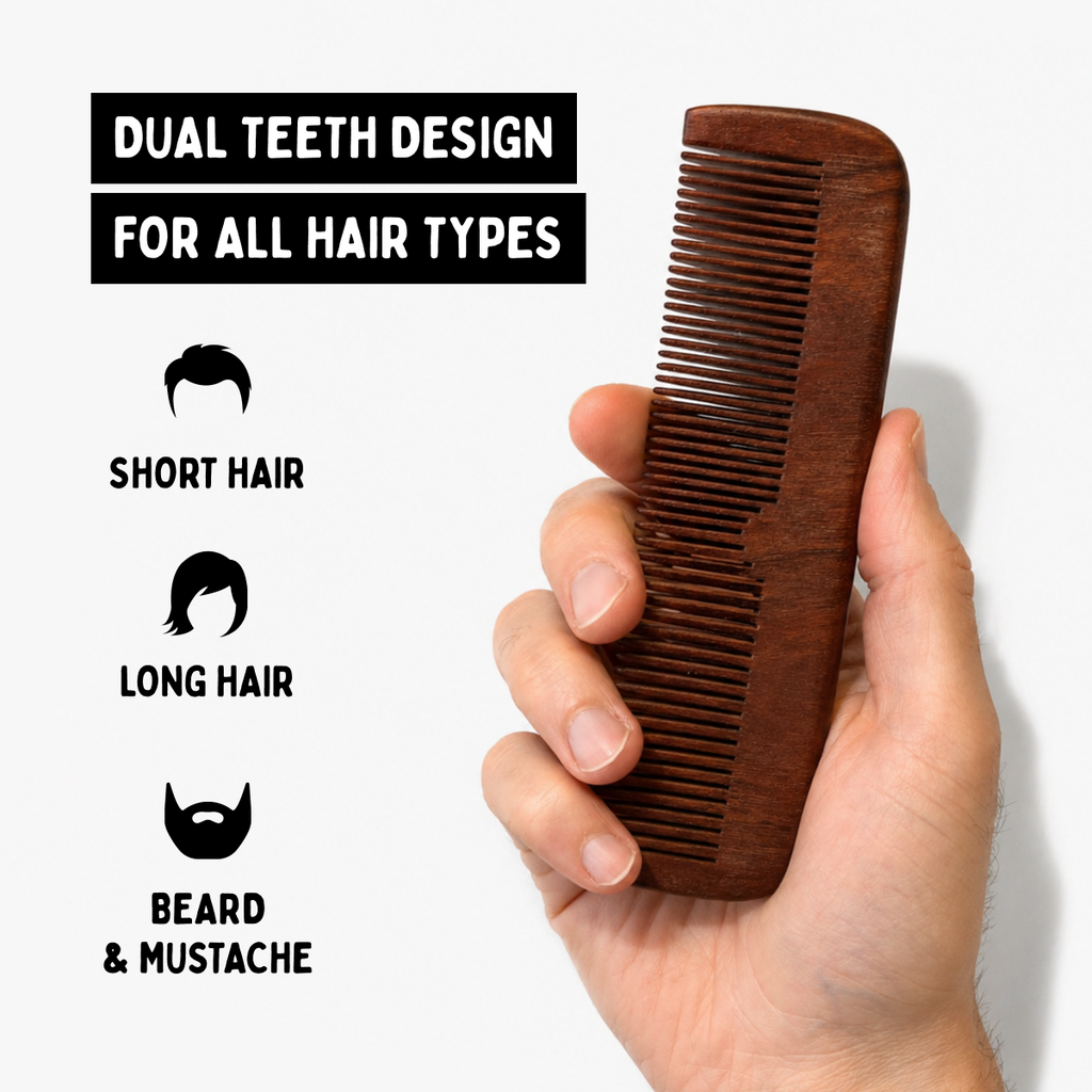 Amoora Wooden Hair Comb