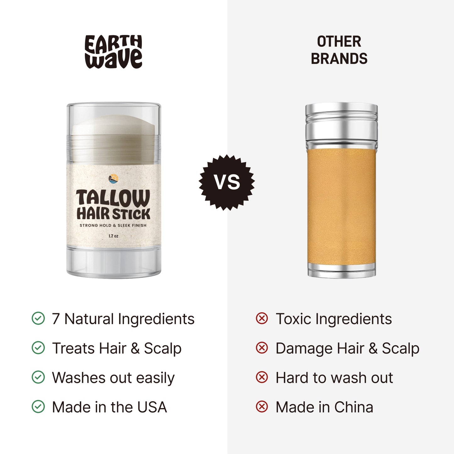 Tallow Hair Wax Stick