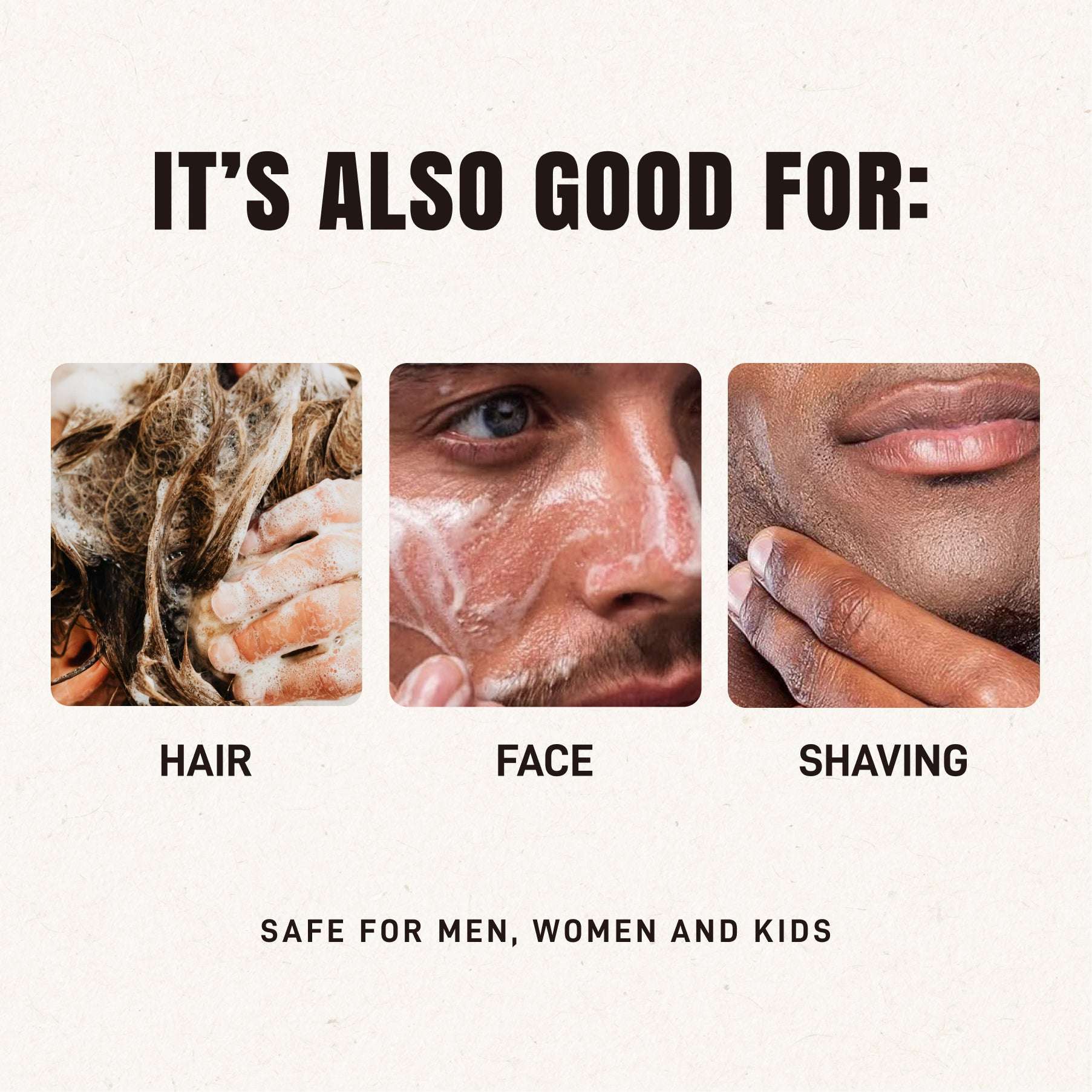 Tallow Bar Soap also good for hair, face and shaving