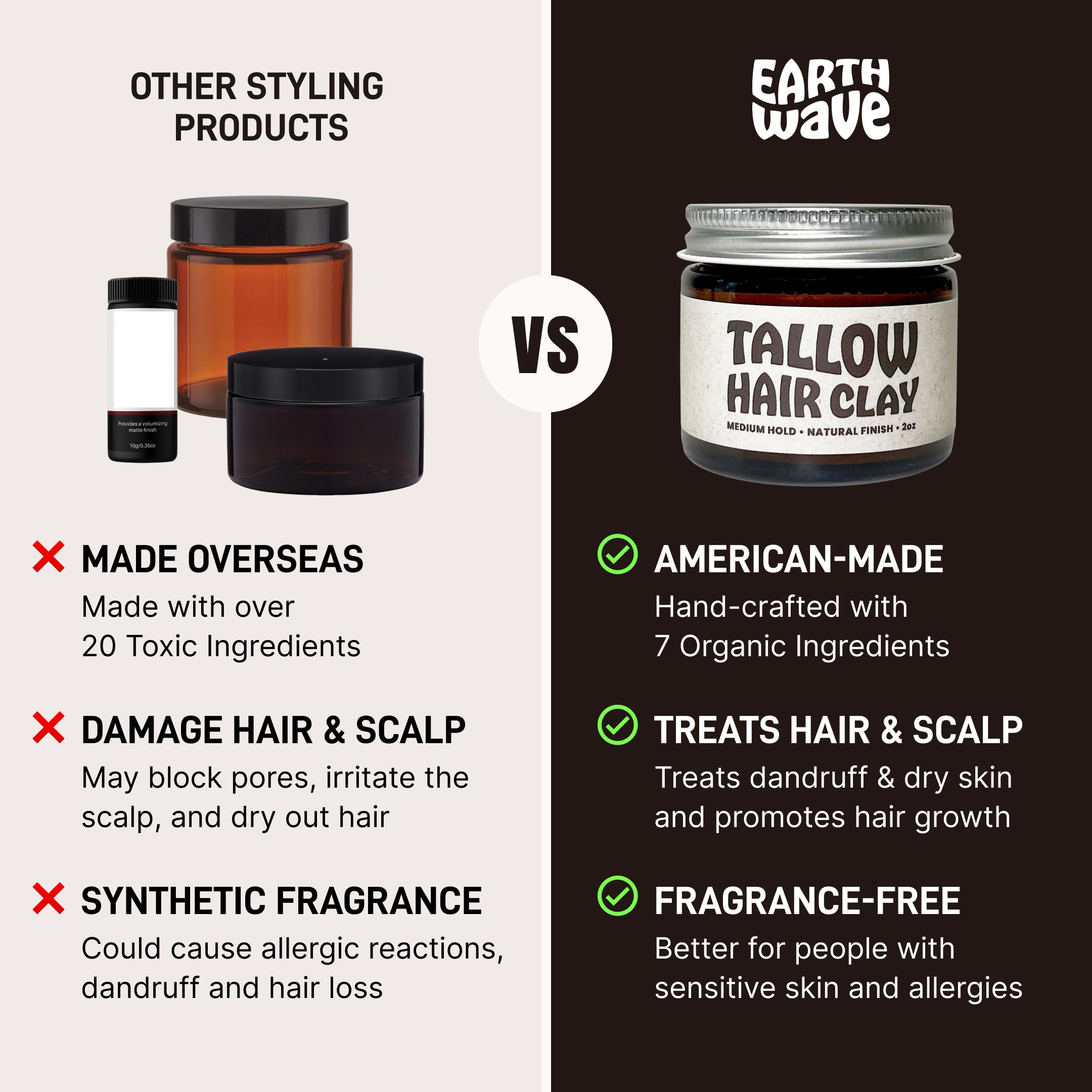 Tallow Hair Clay