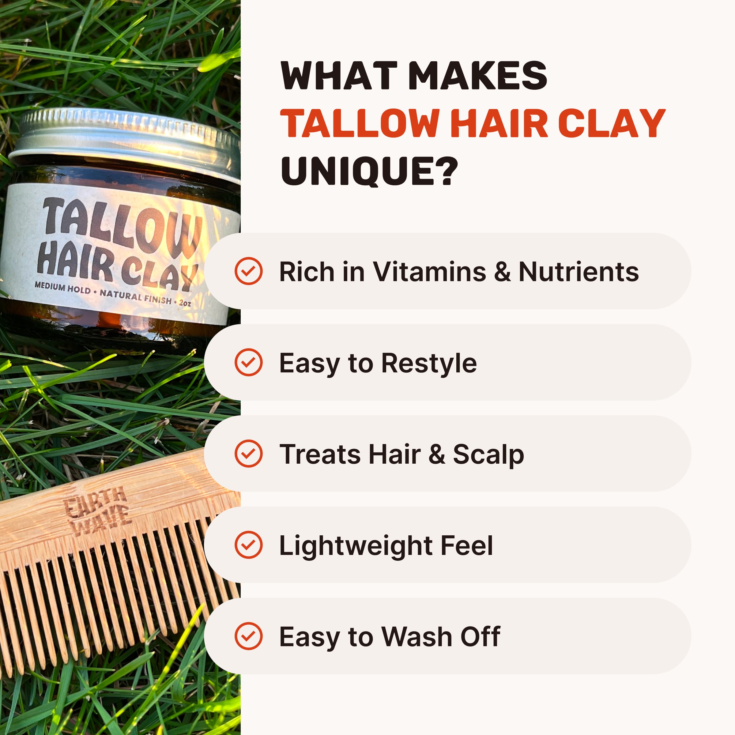 Tallow Hair Clay